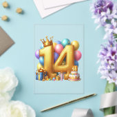 Invitations En Acrylique Joyeux 14ème anniversaire (Insitu (Mariage))