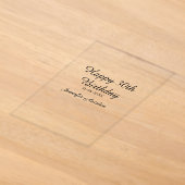 Invitations En Acrylique Joyeux 30e anniversaire nom date stylé simple (Poser)