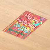 Invitations En Acrylique Joyeux Anniversaire (Poser)