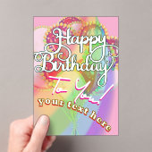 Invitations En Acrylique Joyeux Anniversaire (In situ (ordinateur de poche))
