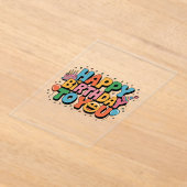 Invitations En Acrylique Joyeux Anniversaire Smiley (Poser)