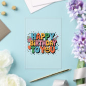 Invitations En Acrylique Joyeux Anniversaire Smiley (Insitu (Mariage))