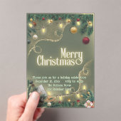 Invitations En Acrylique Joyeux Noël  (In situ (ordinateur de poche))