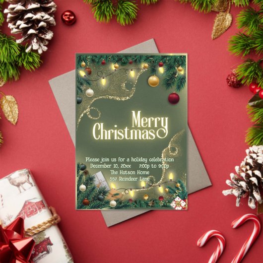 Invitations En Acrylique Joyeux Noël (Insitu (vacances))