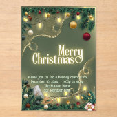 Invitations En Acrylique Joyeux Noël (Recto)