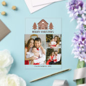 Invitations En Acrylique Joyeux Noël Gingerbread House Photo Collage (Insitu (Mariage))