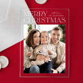 Invitations En Acrylique Joyeux Noël moderne vacances photo