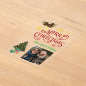 Invitations En Acrylique Joyeux Noël personnaliser (Poser)