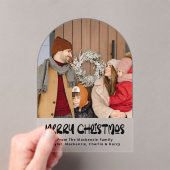 Invitations En Acrylique Joyeux Noël photo carte personnalisée (In situ (ordinateur de poche))