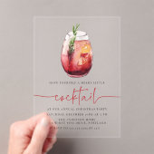 Invitations En Acrylique Joyeux Petit Cocktail Sangria Fête de Vacances (In situ (ordinateur de poche))