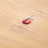 Invitations En Acrylique Joyeux Petit Cocktail Sangria Fête de Vacances (Poser)