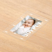 Invitations En Acrylique Joyful Trees moderne photo de vacances (Poser)