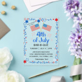 Invitations En Acrylique Juillet Quatrième Américain Drapeau BBQ Fireworks (Insitu (Mariage))