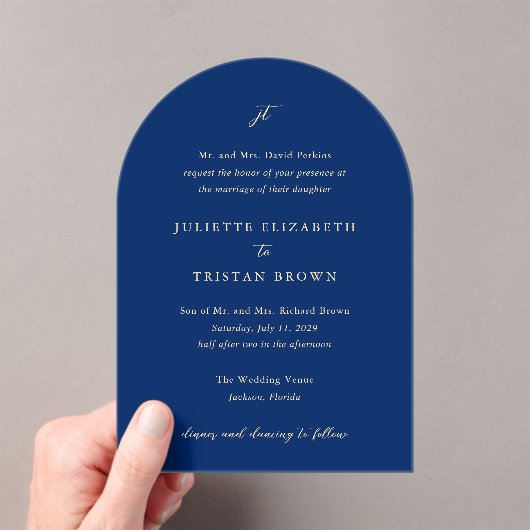 Invitations En Acrylique Juliette Elegant Wedding (In situ (ordinateur de poche))