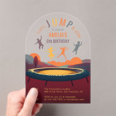Invitations En Acrylique Jump et Jouer Trampoline Anniversaire Jeu Arche (In situ (ordinateur de poche))