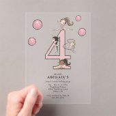 Invitations En Acrylique Jump & Tumble Gymnastics 4th Birthday Party (In situ (ordinateur de poche))