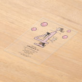 Invitations En Acrylique Jump & Tumble Gymnastics 4th Birthday Party (Poser)