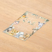 Invitations En Acrylique Jungle Animals, Safari, Wild One, First Birthday (Poser)