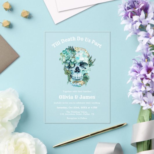 Invitations En Acrylique Jusqu'à la mort faisons-nous partie Mariage d'Hall (Insitu (Mariage))