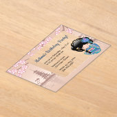 Invitations En Acrylique Keiko Kokeshi Fenêtre transparente Anniversaire Be (Poser)