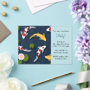 Invitations En Acrylique Koi Fish Pond