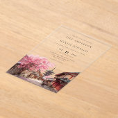Invitations En Acrylique Kyoto Japan Watercolor Destination Wedding (Poser)