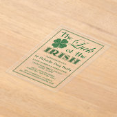 Invitations En Acrylique La chance de la Saint Patrick irlandaise (Poser)