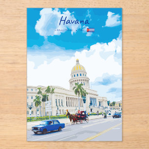 Invitations En Acrylique La Havane, Cuba - Âme Classique Vintage