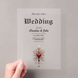 Invitations En Acrylique La merveilleuse et belle art de l'élégance gothiqu