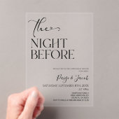 Invitations En Acrylique La Nuit Avant Le Dîner Minimal De La Répétition Ma (In situ (ordinateur de poche))