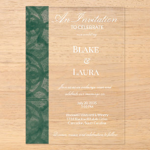 Invitations En Acrylique Lac Émeraude Automne Muscadine Batik Sur Mesure
