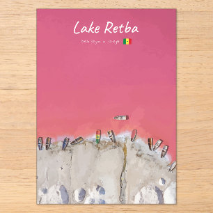 Invitations En Acrylique Lac Retba, Sénégal - Bateaux du lac rose