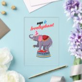 Invitations En Acrylique L'âge est Irréléphant (Insitu (Mariage))