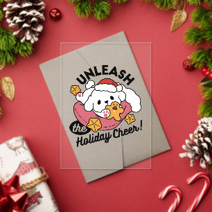 Invitations En Acrylique Laisser la joie des fêtes - Noël de chien mignon