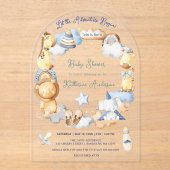 Invitations En Acrylique Laisser l'aventure commencer petit bébé Baby showe (Recto)