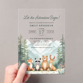 Invitations En Acrylique Laissons l'aventure commencer le Baby shower des b (In situ (ordinateur de poche))