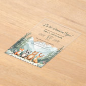 Invitations En Acrylique Laissons l'aventure commencer le Baby shower des b (Poser)