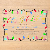 Invitations En Acrylique Laissons-nous ! | Christmas Holiday Cocktail Party (Recto)