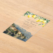 Invitations En Acrylique Lake Como Lemons Italian Wedding (Poser)