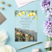 Invitations En Acrylique Lake Como Lemons Italian Wedding (Insitu (Mariage))