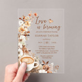 Invitations En Acrylique L'amour brasse du café Boho Douche nuptiale (In situ (ordinateur de poche))