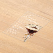 Invitations En Acrylique L'amour brasse la Fête des mariées Espresso Martin (Poser)