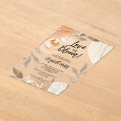 Invitations En Acrylique L'amour dans la Fête des mariées Fleurs Rustiques  (Poser)