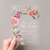 Invitations En Acrylique L'amour est dans la Fête des mariées de printemps  (In situ (ordinateur de poche))