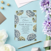 Invitations En Acrylique L'amour est en fleurs Hydrangea de printemps rusti (Insitu (Mariage))