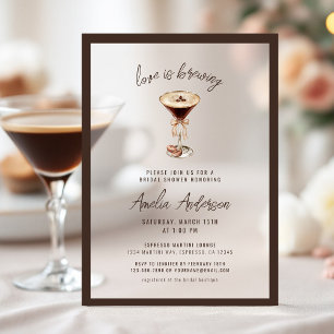 Invitations En Acrylique L'amour est en train de préparer un Espresso Marti
