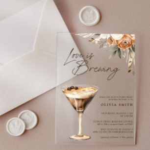 Invitations En Acrylique L'amour est en train de préparer un Espresso Marti