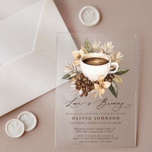 Invitations En Acrylique L'Amour Floral se Prépare pour l'Enterrement de Vi