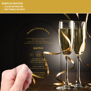 Invitations En Acrylique Lancement de Produit Clair en Acrylique pour Événe