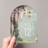 Invitations En Acrylique Lanternes de jardin enchantées Sweet 16 rose ID116 (In situ (ordinateur de poche))